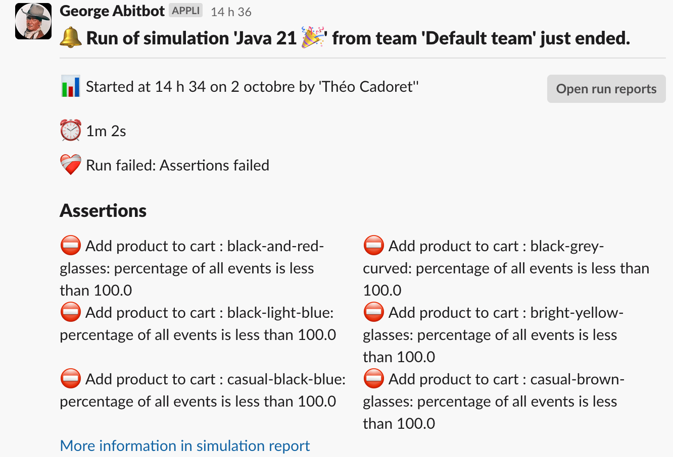 slack notification Screenshot